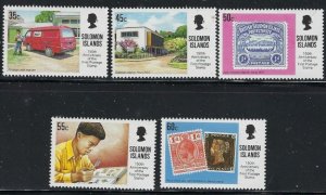 Solomon Is 673-77 MNH 1990 150th anniv of first postage stamp