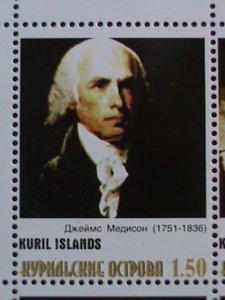 KURIL ISLAND -AMERICAN PRESIDENTS -MNH SHEET. VERY RARE PLEASE WATCH CAREFULLY