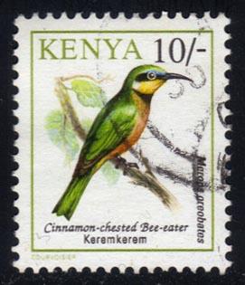 Kenya #604 Cinnamon-chested Bee-eater; used (0.65)