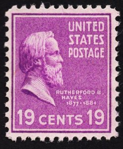 US 824 MNH VF 19 Cent Rutherford B. Hayes