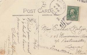 United States Mississippi Missent to. with ms Lena, Miss 1910 sl  PC  Sma...