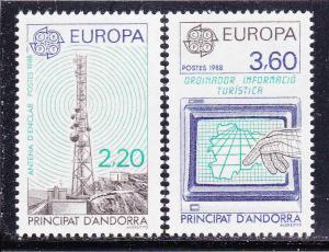 Andorra-French 363-64 MNH 1988 Europa-Transport