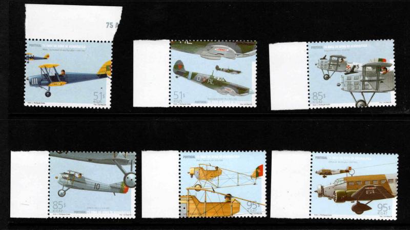 Portugal Scott 2302-2307 MNH** military airplane set