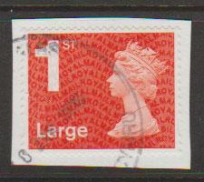 GB QE II Machin SG U2973 - 1st vermillion Large - date code MA13 - Source  B