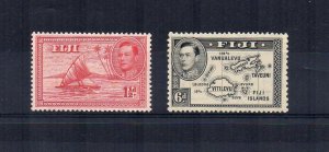 Fiji 1938-55 1 1/2d Die I and 6d Die I MNH