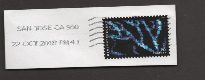 Scott # 5269 used   singles on paper San Jose CA 10-22-2018 cancel