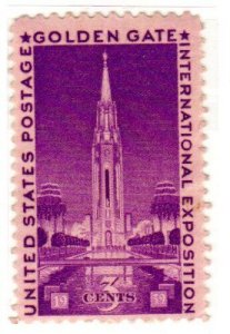 1939 Golden Gate International Expo. Single 3c Postage Stamp - Sc# 852 - MNH,OG