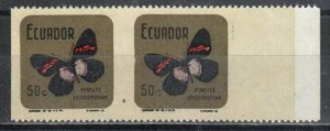 Ecuador Stamp 793  - Butterfly imperf pair