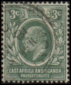 East Africa & Uganda 32 - Used - 3c Edward VII (1907) (cv $0.80)