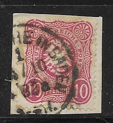 Germany Sc.# 39 Used Mi.# 41a on piece L16