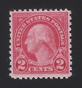 US #579 1923 Carmine Unwmk Perf 11x10 MNH VF Scv $160