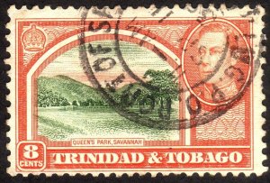 1938, Trinidad and Tobago 8c, Used, Sc 56