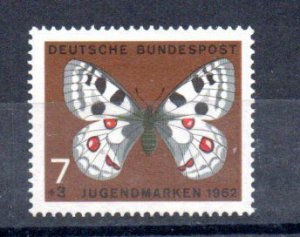 GERMANY - 1962 - FOR THE CHILDREN - BUTTERFLIES - 7 -