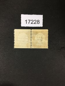 MOMEN: US STAMPS # 598 USED LINE PAIR LOT #17228