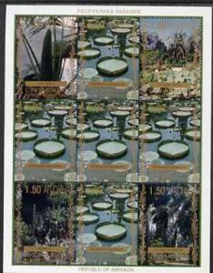 Abkhazia 1999 Pond & Marginal Plants #1 perf sheetlet...