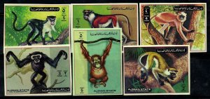 Ajman MNH 2925-30 Monkeys Imperf.
