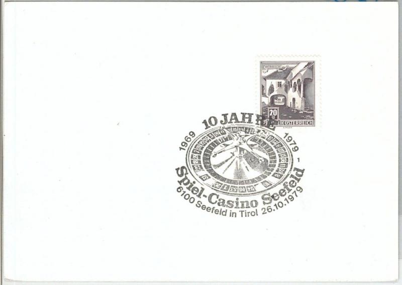 64621 - AUTRIA - POSTAL HISTORY -  POSTMARK on CARD 1977 - CASINO Gambling