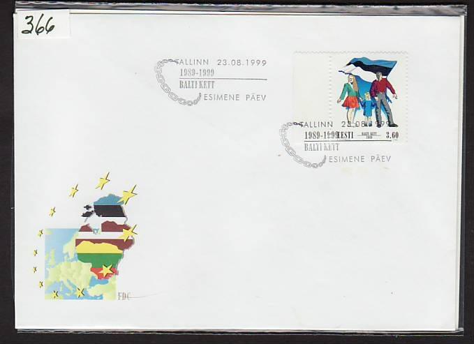 Estonia Flag 1999 U/A FDC BIN 461