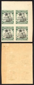 Cook Is 1920 Aitutaki 1/2d Imperf Pair on Gummed Paper (probably a Proof) M/M