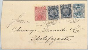 73780 - BOLIVIA - POSTAL HISTORY - STATIONERY COVER from ORURO to ANTHOFAGASTA-