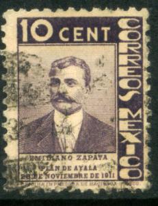 MEXICO 723, 10c ANNIV. PLAN DE AYALA - ZAPATA. USED. (572)