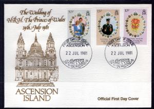 Ascension 294-296 Royal Wedding U/A FDC