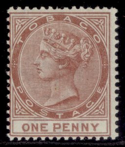 TOBAGO QV SG9, 1d venetian red, M MINT. Cat £140. WMK CC