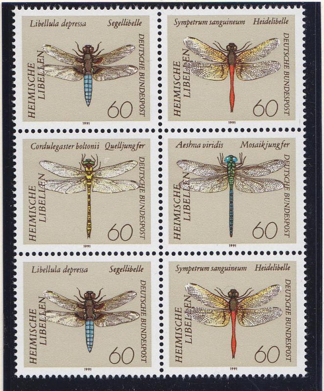 Germany 1991 60pf Dragonflies (SG 2398/2401)um