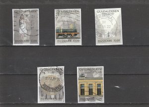 Denmark  Scott#  1863-1867  Used on Piece  (2021 Denmark's Golden Age)