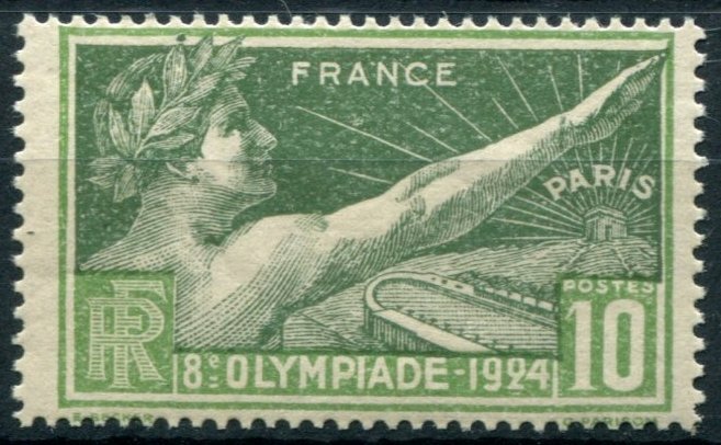 France Sc#198 MNH, 10c gray grn & yel grn, Summer Olympic Games 1924 - Paris ...