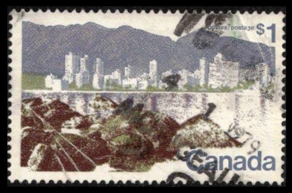 CANADA 1976 $1. SC 599a PERF 13½ x 13½ VANCOUVER USED, SEE SCAN