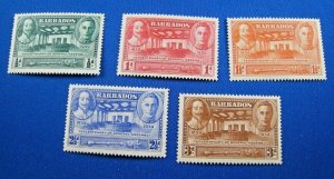 BARBADOS 1939 - SCOTT # 202-206   MNH     (b2)