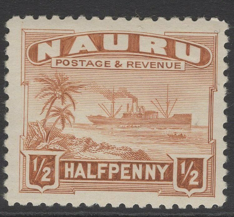 NAURU SG26A 1924 ½d CHESTNUT MTD MINT