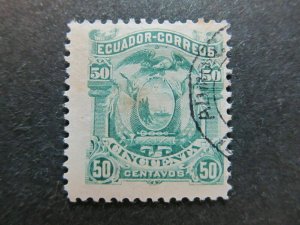 A4P45F12 Ecuador 1881 50c used-