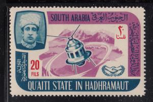 South Arabia Qu'aiti State 1966 MH SG #83 20f Satellite International Coopera...
