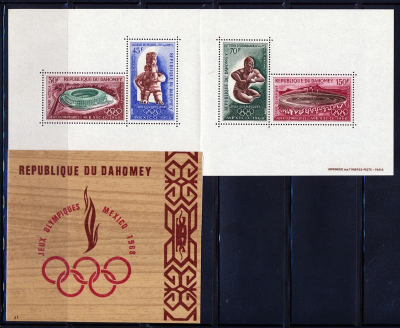 DAHOMEY 1968 OLYMPICS MEXICO SOUVENIR SHEET BOOKLET SCOTT C88A