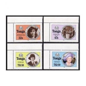 Tonga 608-611,MNH.Queen Mother Elizabeth-85.Girl Guides