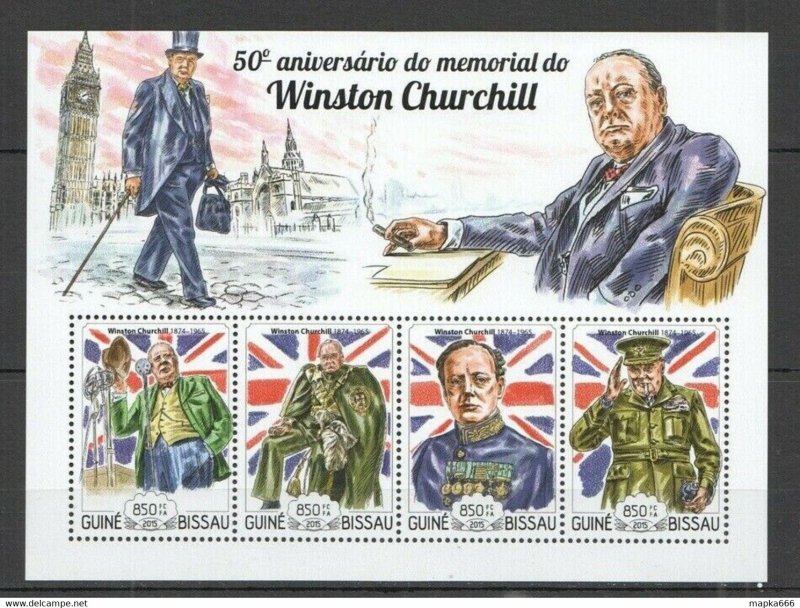 2015 Guinea-Bissau World War Wwii Winston Churchill Kb ** St1024