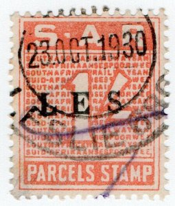 (I.B) South Africa Railways : Parcel Stamp 1/-