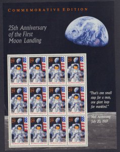 United States #2841, Complete Set, Sheet of 12, 1994, Space, Never Hinged