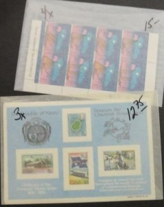 EDW1949SELL : NAURU Clean, VF MNH collection of ALL Cplt sets & S/S. Sc Cat $294