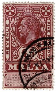 (I.B) Malta Revenue : Duty Stamp £5