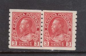 Canada #130i VF/NH Paste Up Pair **With Certificate**