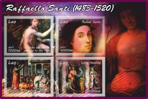 Stamps Art. Painting. Raffaello Santi 1+1 sheets perforated MNH** 2017 year