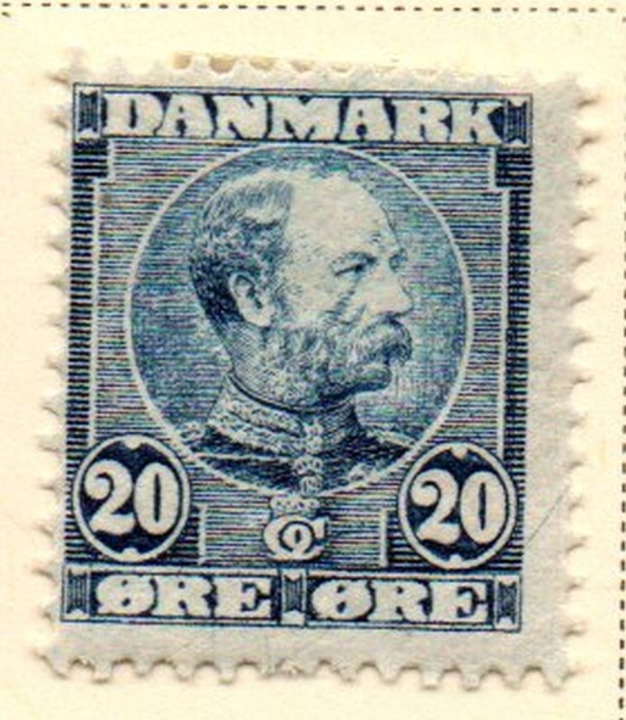 Denmark Sc 66 1904 20 ore Christian IX blue stamp mint