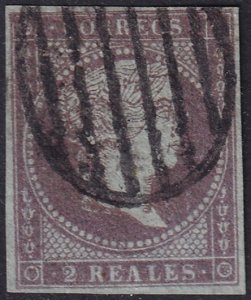 Spain 1855 Sc 39a used grill (parrilla) cancel