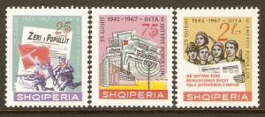 Albania #1059-61 NH Day of the Press