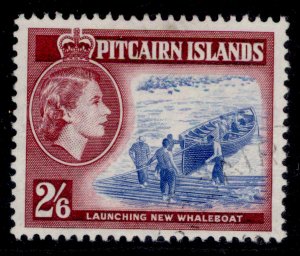 PITCAIRN ISLANDS QEII SG28, 2s 6d ultramarine & lake, FINE USED. Cat £15.