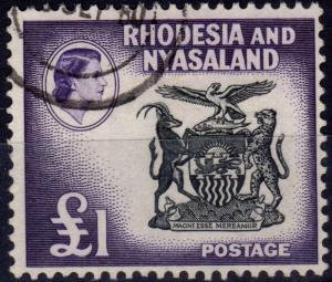 Rhodesia & Nyasaland 1959 Black & Dp Violet SG31 V.F.U