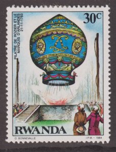 Rwanda 1184 Hot Air Balloons 1984